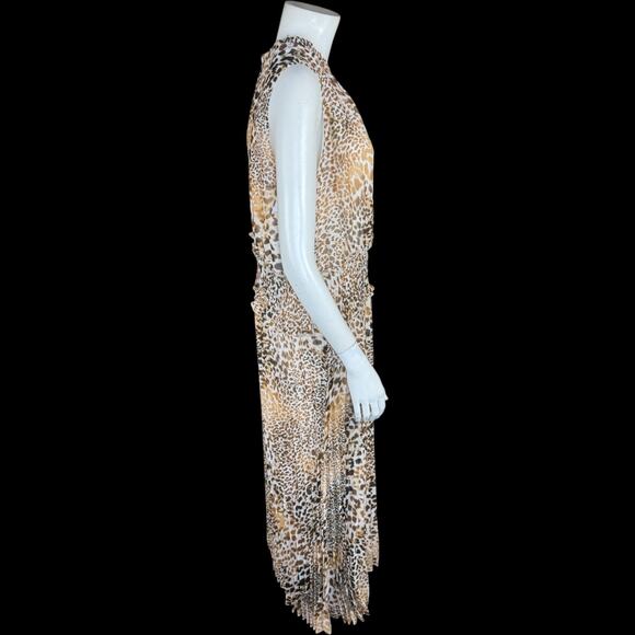 ANTTHONY Originals 1X Leopard Print Chiffon Dress Lined RN83299 Pullover Style - Picture 10 of 15